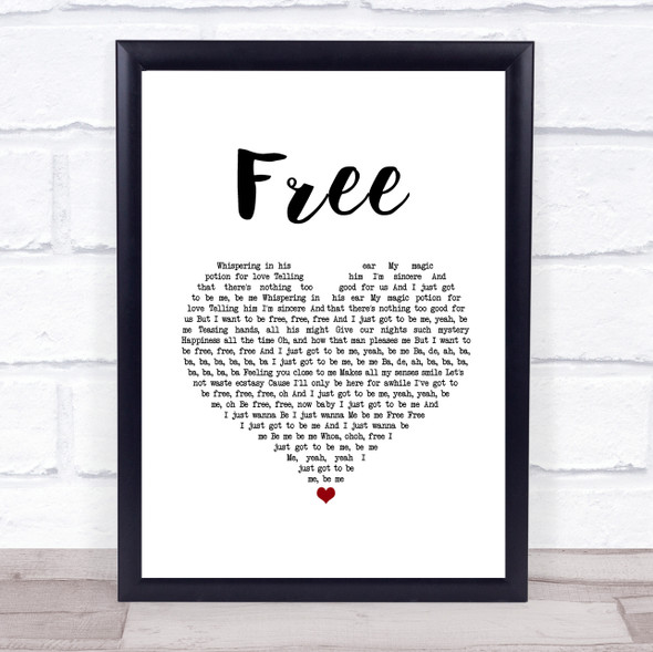 Deniece Williams Free White Heart Song Lyric Print