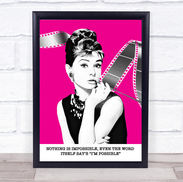 Audrey Hepburn Film Reel Funky Wall Art Print