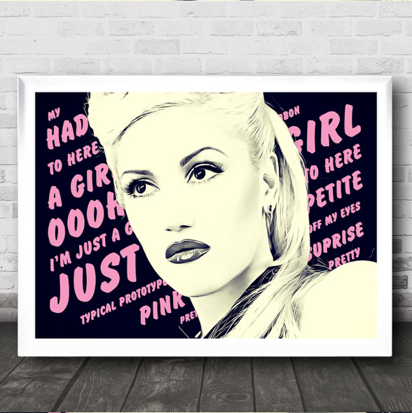 Gwen Stefani Just A Girl Chrome & Pink Funky Wall Art Print