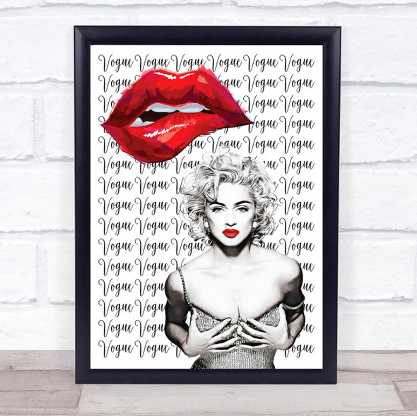 Madonna Lips Vogue Funky Wall Art Print