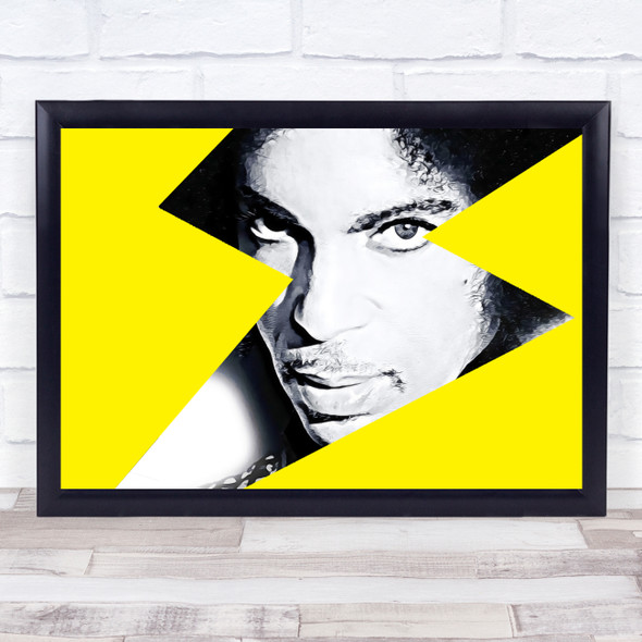 Prince Bright Yellow Lightening Funky Wall Art Print
