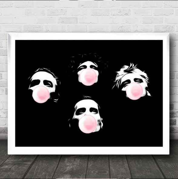 Queen Silhouette Poster Bubblegum Wall Art Print