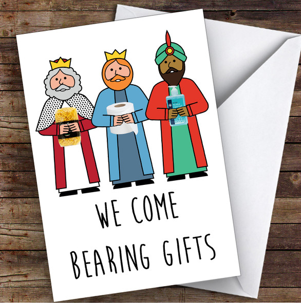 Funny Corona Three Wise Men Lockdown Personalised Christmas Card