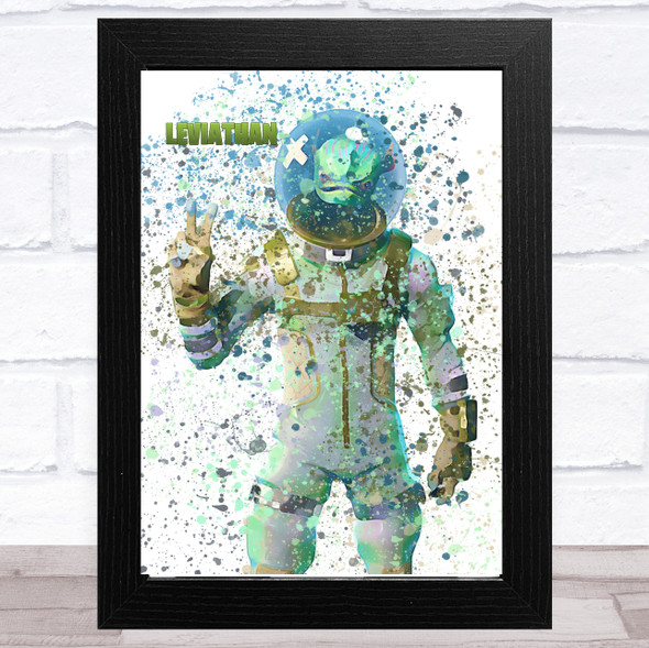 Splatter Art Gaming Fortnite Leviathan Kid's Room Children's Wall Art Print