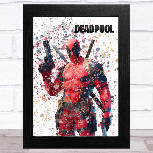Splatter Art Gaming Fortnite Deadpool Kid's Room Children's Wall Art Print