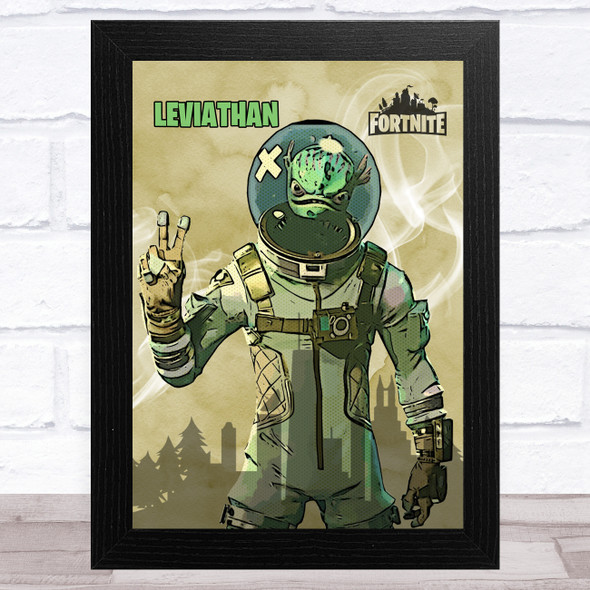 Leviathan Gaming Comic Style Kids Fortnite Skin Children's Wall Art Print