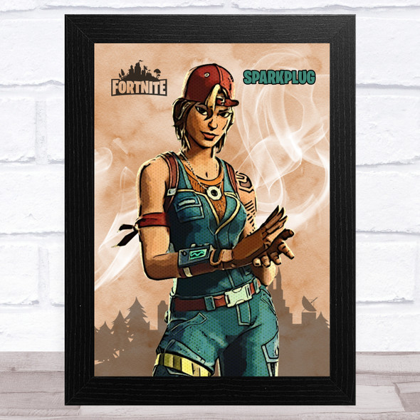 Sparkplug Gaming Comic Style Kids Fortnite Skin Children's Wall Art Print