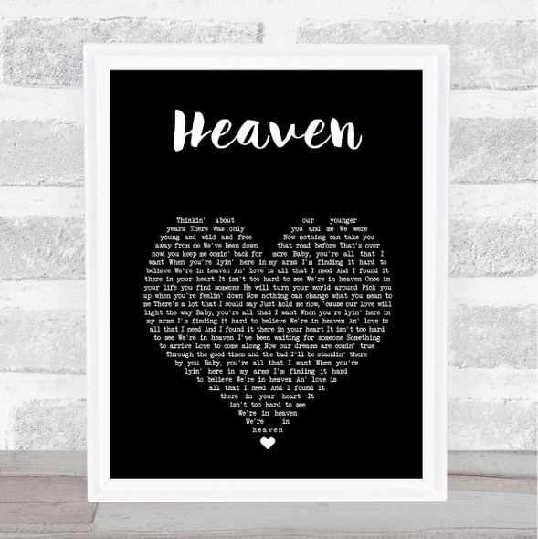 DJ Sammy Heaven (Candlelight Mix) Black Heart Song Lyric Music Art Print