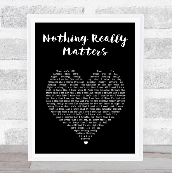 Mr. Probz Nothing Really Matters Black Heart Song Lyric Music Art Print