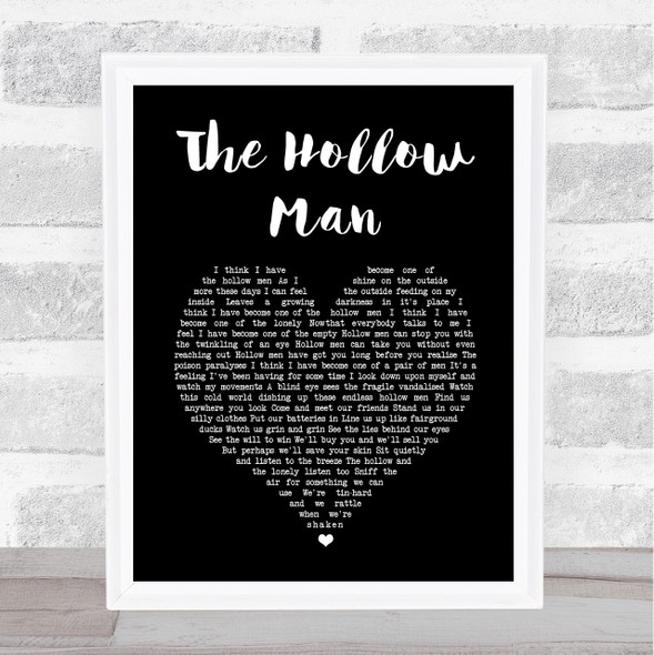 Marillion The Hollow Man Black Heart Song Lyric Music Art Print