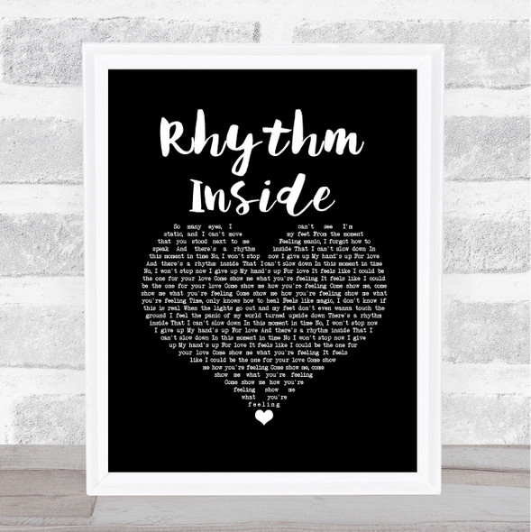 Calum Scott Rhythm Inside Black Heart Song Lyric Music Art Print