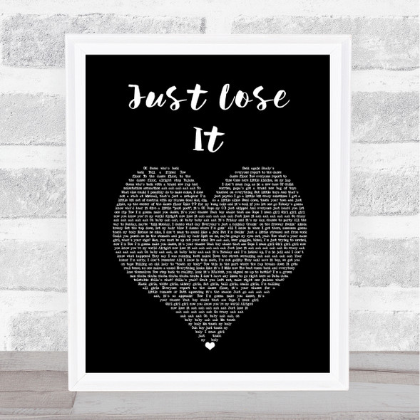 Eminem Just Lose It Black Heart Song Lyric Music Art Print