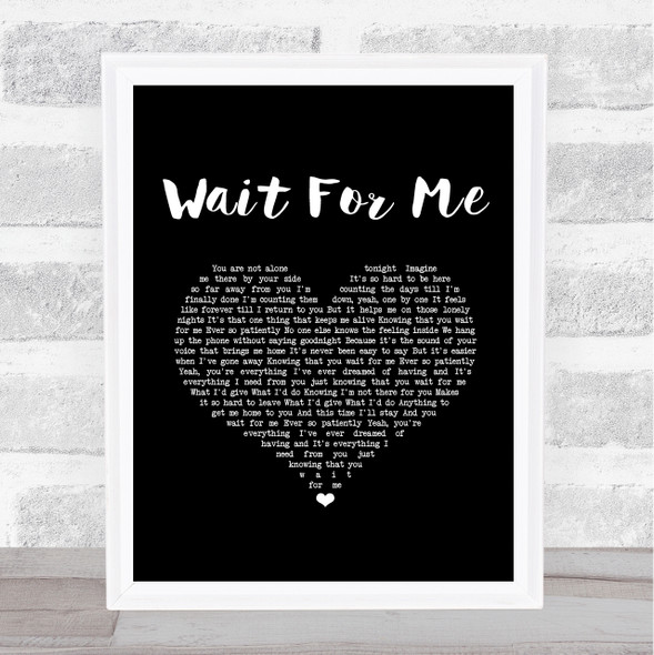 Theory Of A Deadman Wait For Me Black Heart Song Lyric Music Art Print