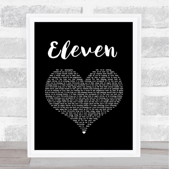 Khalid Eleven Black Heart Song Lyric Music Art Print