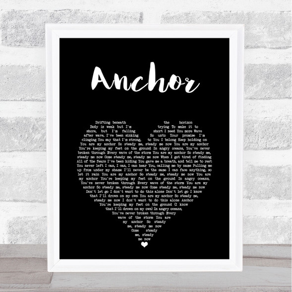 Skillet Anchor Black Heart Song Lyric Music Art Print