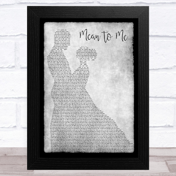 Brett Eldredge Mean To Me Grey Man Lady Dancing Song Lyric Music Art Print