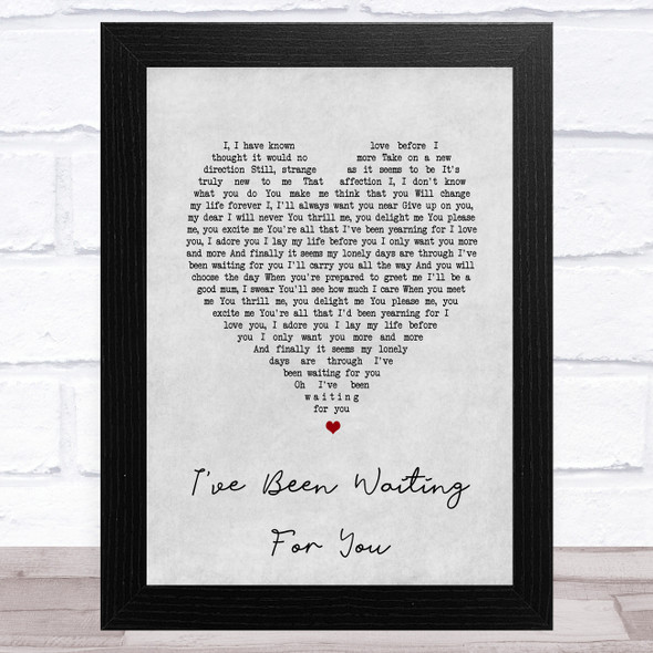 Mamma Mia 2 I've Been Waiting For You Grey Heart Song Lyric Music Art Print
