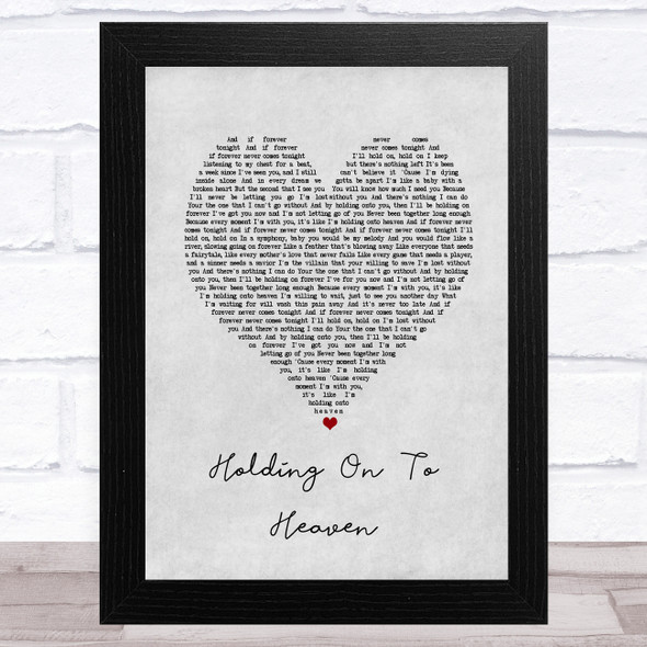 Nickelback Holding On to Heaven Grey Heart Song Lyric Music Art Print