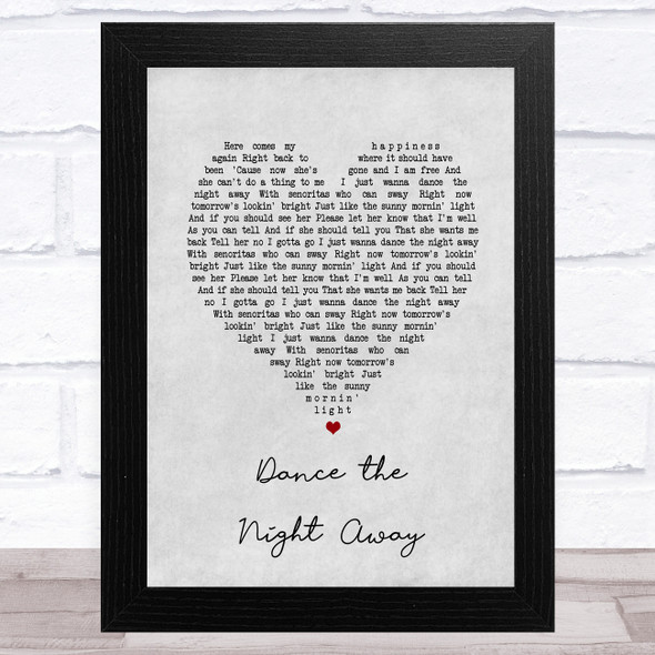 The Mavericks Dance the Night Away Grey Heart Song Lyric Music Art Print