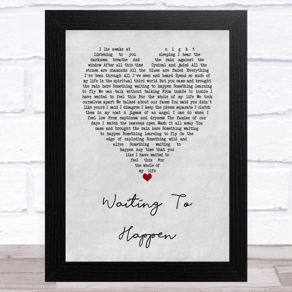 Marillion Waiting To Happen Grey Heart Song Lyric Music Art Print