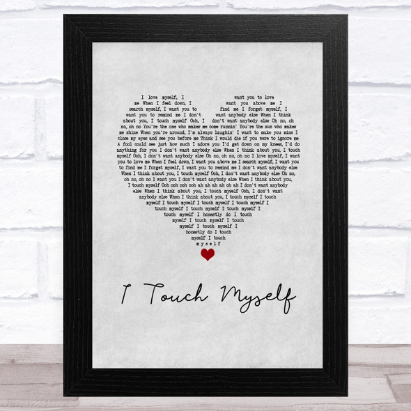 Divinyls I Touch Myself Grey Heart Song Lyric Music Art Print