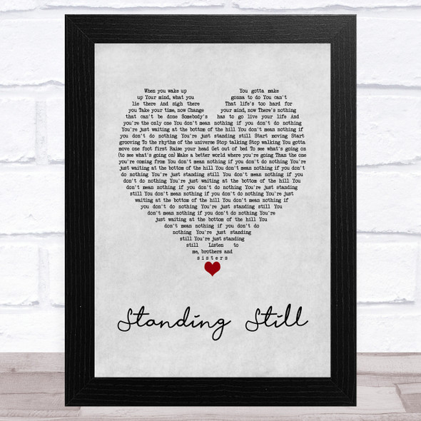 Ringo Starr Standing Still Grey Heart Song Lyric Music Art Print