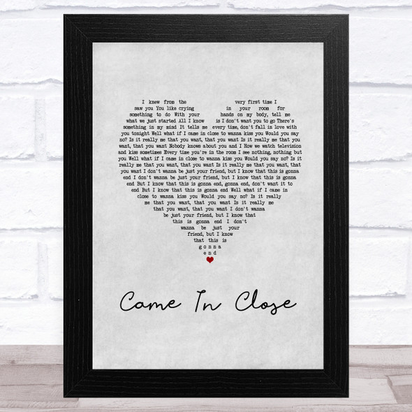 Pale Waves Came In Close Grey Heart Song Lyric Music Art Print