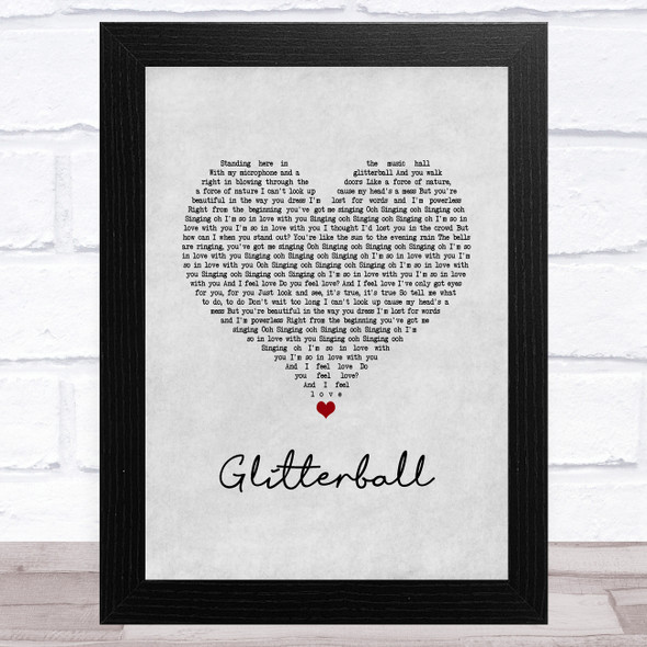 Sigma feat. Ella Henderson Glitterball Grey Heart Song Lyric Music Art Print