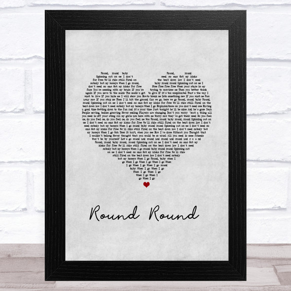 Sugababes Round Round Grey Heart Song Lyric Music Art Print