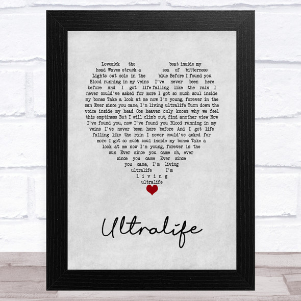 Oh Wonder Ultralife Grey Heart Song Lyric Music Art Print