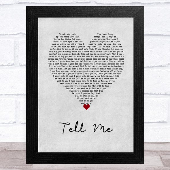 Groove Theory Tell Me Grey Heart Song Lyric Music Art Print