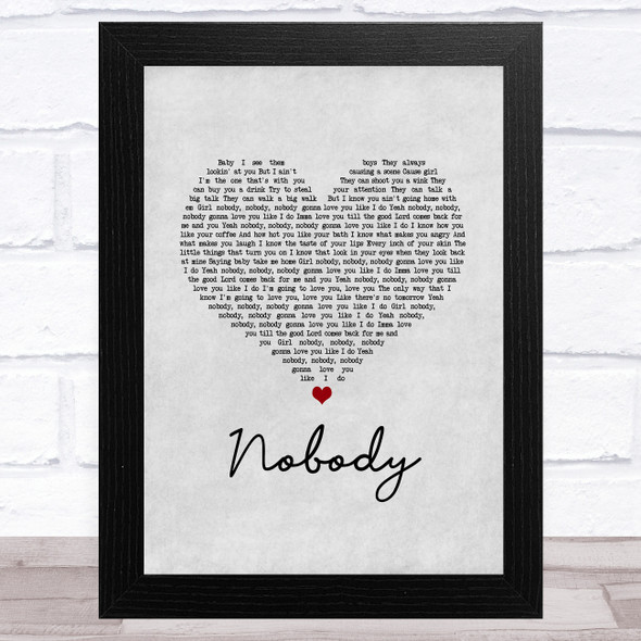 Dylan Scott Nobody Grey Heart Song Lyric Music Art Print