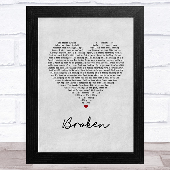 Trisha Yearwood Broken Grey Heart Song Lyric Music Art Print