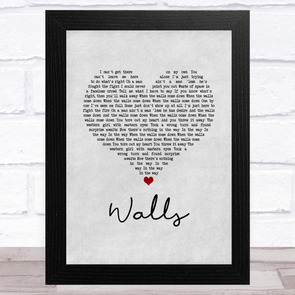 Kings Of Leon Walls Grey Heart Song Lyric Music Art Print