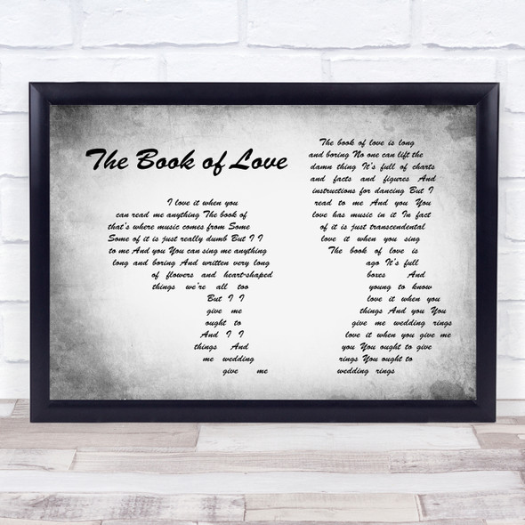 Peter Gabriel The Book of Love Man Lady Couple Grey Song Lyric Music Art Print