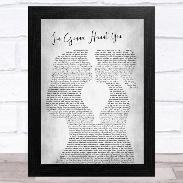 Fabienne Delsol I'm Gonna Haunt You Lesbian Women Gay Brides Couple Wedding Grey Song Lyric Music Art Print