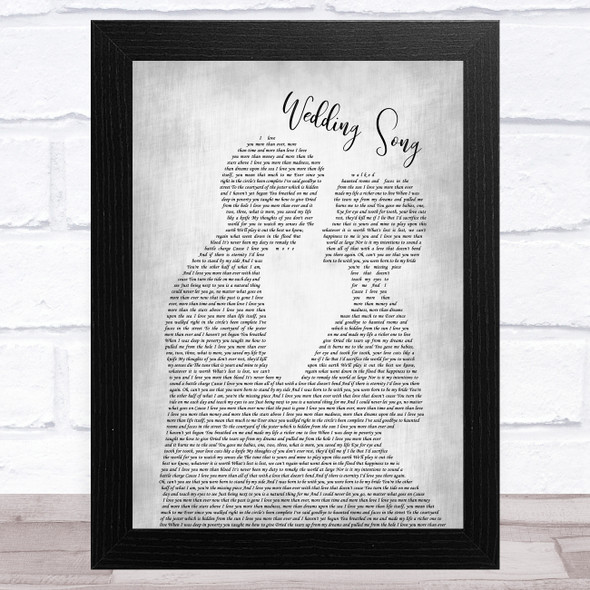 Bob Dylan Wedding Song Man Lady Bride Groom Wedding Grey Song Lyric Music Art Print
