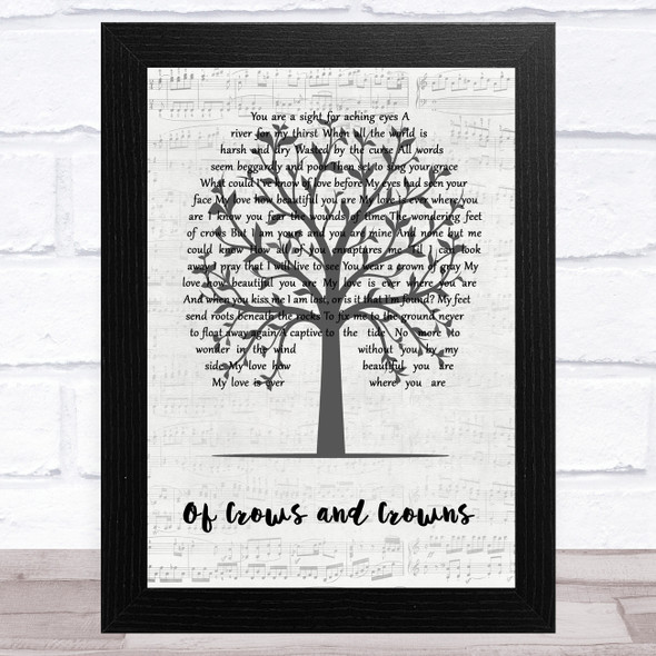 Dustin Kensrue Of Crows and Crowns Music Script Tree Song Lyric Music Art Print