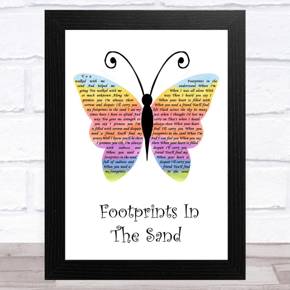 Leona Lewis Footprints In The Sand Rainbow Butterfly Song Lyric Music Art Print