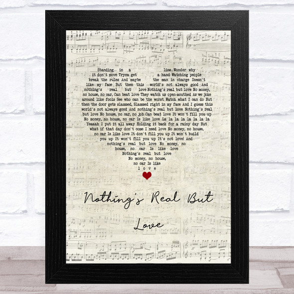 Rebecca Ferguson Nothing's Real But Love Script Heart Song Lyric Music Art Print