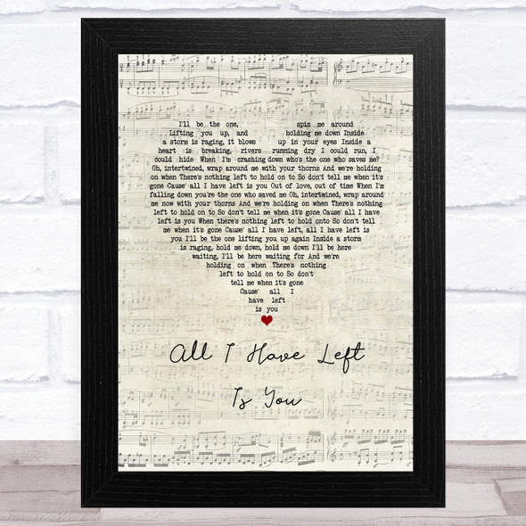 The Offspring All I Have Left Is You Script Heart Song Lyric Music Art Print