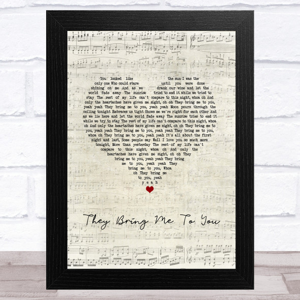 Joshua Radin They Bring Me To You Script Heart Song Lyric Music Art Print