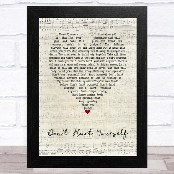 Marillion Don't Hurt Yourself Script Heart Song Lyric Music Art Print