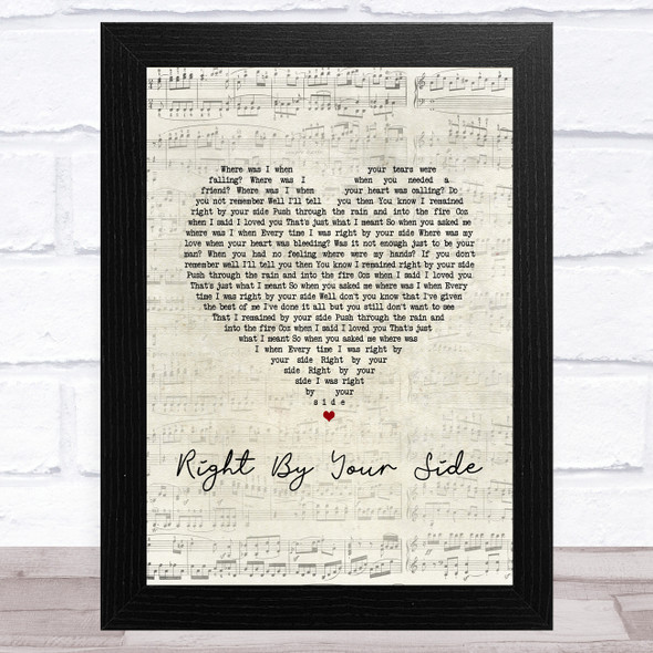 James Morrison Right By Your Side Script Heart Song Lyric Music Art Print