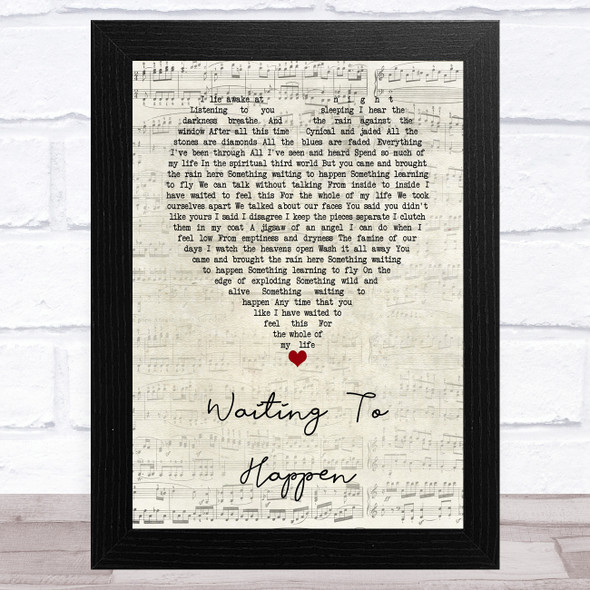 Marillion Waiting To Happen Script Heart Song Lyric Music Art Print