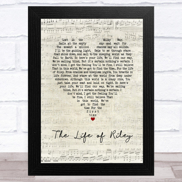 The Lightening Seeds The Life of Riley Script Heart Song Lyric Music Art Print