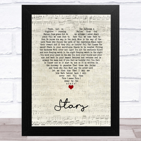 Russell Crowe Stars Script Heart Song Lyric Music Art Print