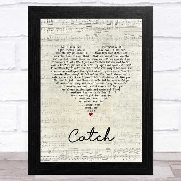 The Cure Catch Script Heart Song Lyric Music Art Print