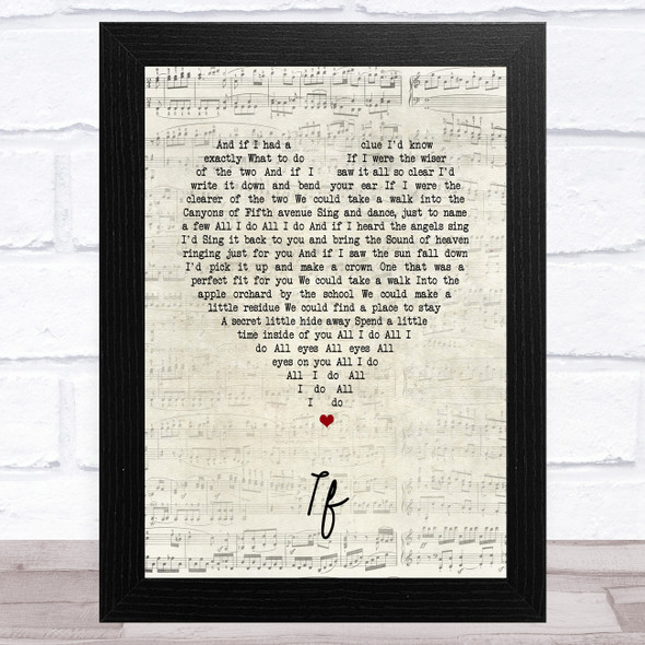 Red Hot Chili Peppers If Script Heart Song Lyric Music Art Print