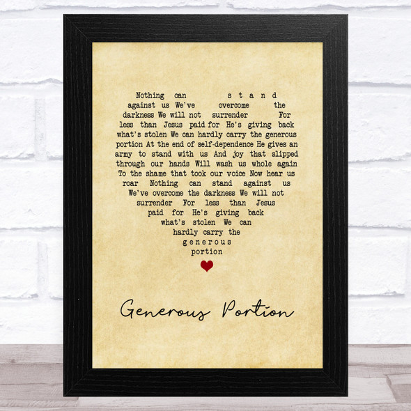 Cageless Birds Generous Portion Vintage Heart Song Lyric Music Art Print